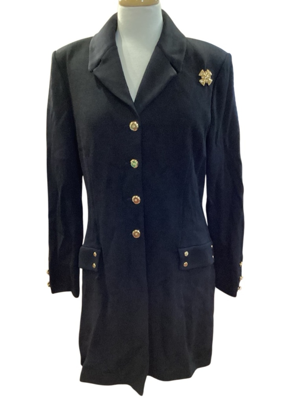 Vintage St. John Collection by Marie Gray Santana knit jacket longline size 10 - Picture 6 of 16